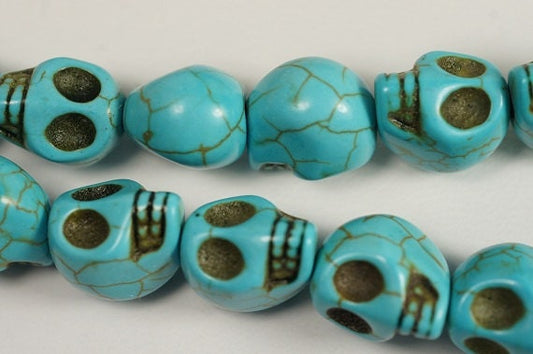 Howlite  Skull Beads 13x11mm Gemstone Beads Bead Supply Jewelry Making Supplie