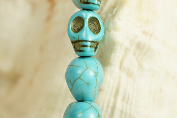 Howlite  Skull Beads 13x11mm Gemstone Beads Bead Supply Jewelry Making Supplie