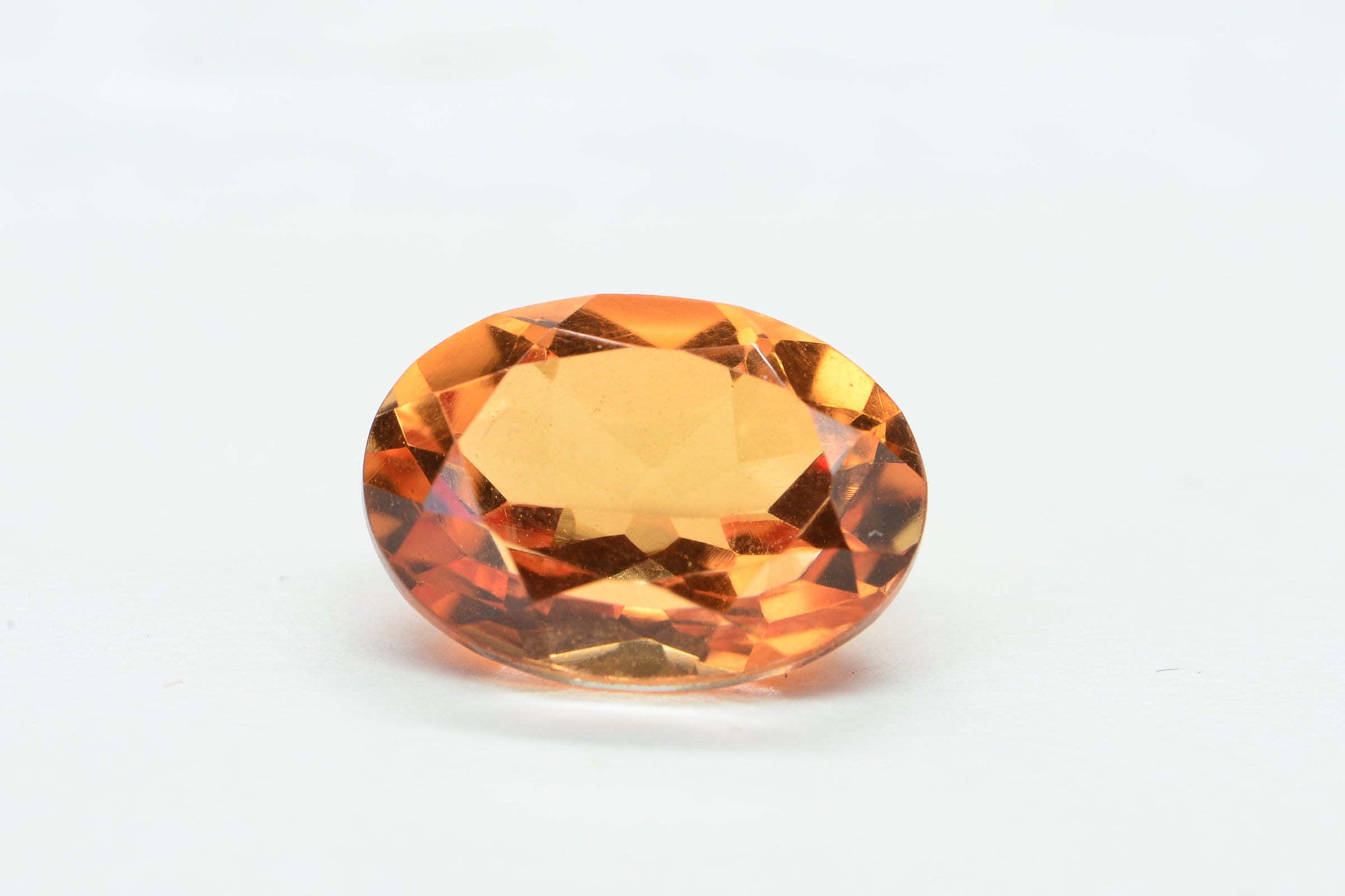 Bi color  Orange Sapphire Doublet Oval  Cut Cushion 14X10mm Facet Loose Gemstone