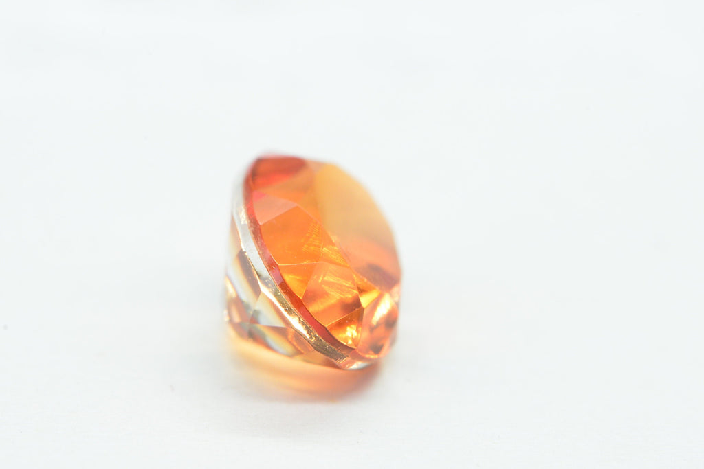 Bi color  Orange Sapphire Doublet Oval  Cut Cushion 14X10mm Facet Loose Gemstone