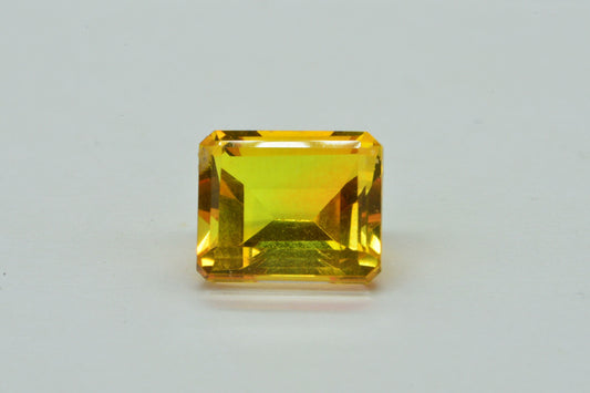 Brazilian Citrine Sunset Color Emerald Shape Stone Yellow Orange Gemstone