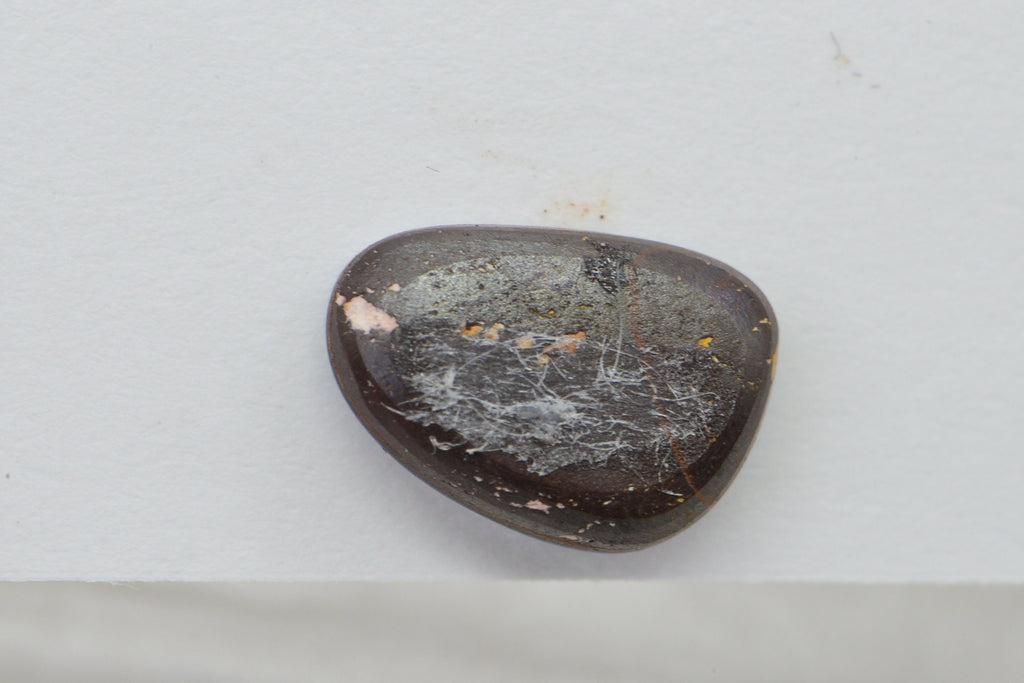 Australian Black Opal Doublet: Free Form Blue Gemstone Cabochon (9.8mm)