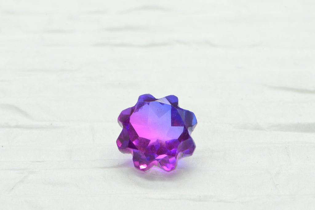 10mm Color Change Alexandrite Doublet Quartz Lab Creative Round Facet Stone For Rings