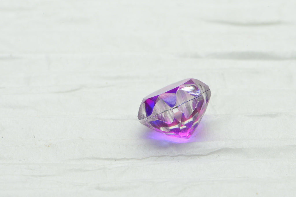 10mm Color Change Alexandrite Doublet Quartz Lab Creative Round Facet Stone For Rings