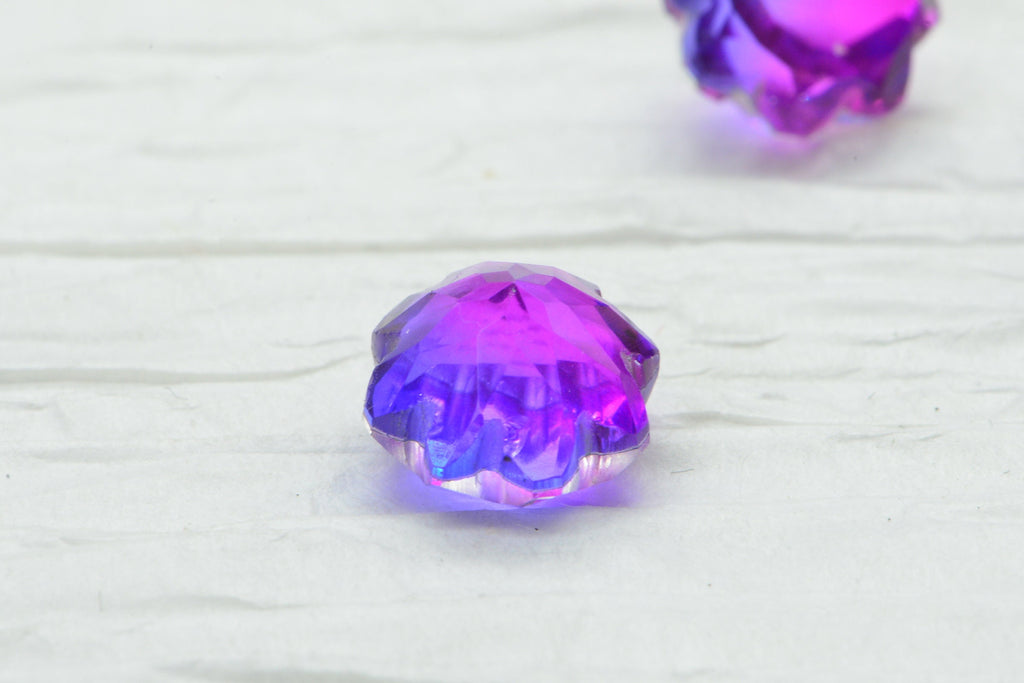 10mm Color Change Alexandrite Doublet Quartz Lab Creative Round Facet Stone For Rings