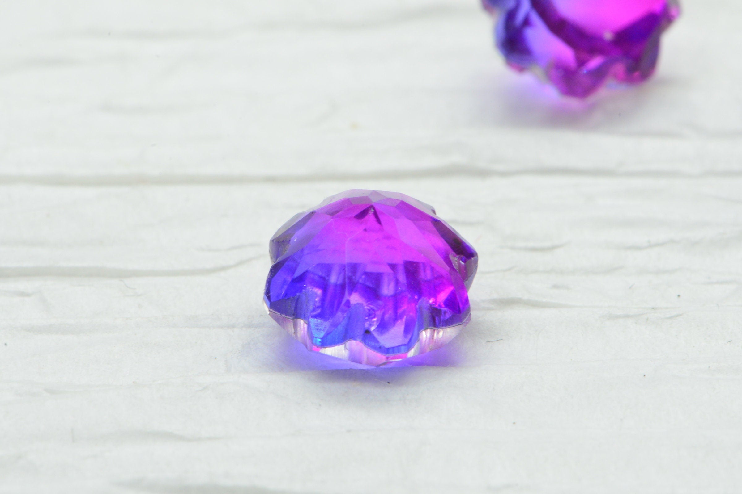 10mm Color Change Alexandrite Doublet Quartz Lab Creative Round Facet Stone For Rings
