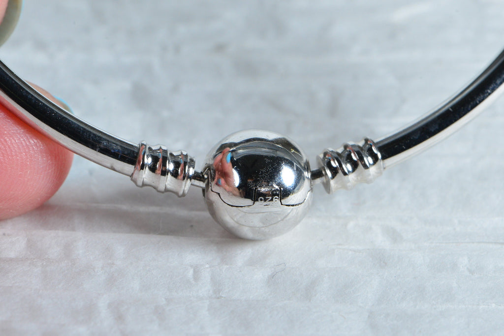 Bangle Ball Sphere Bracelet For Charm Dangle Sterling Silver Rhodium