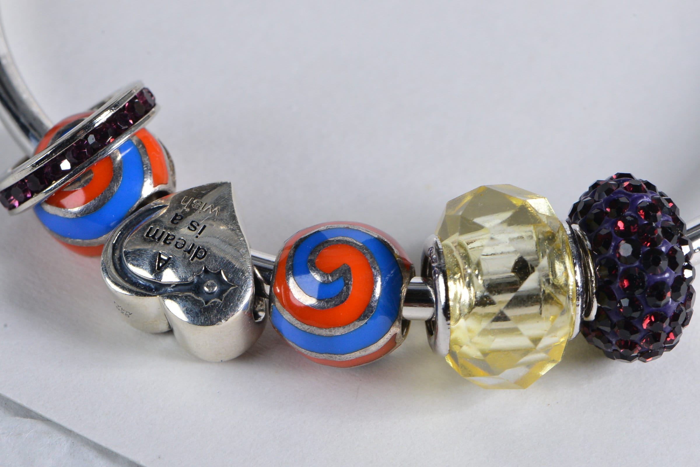 Bangle Ball Sphere Bracelet For Charm Dangle Sterling Silver Rhodium