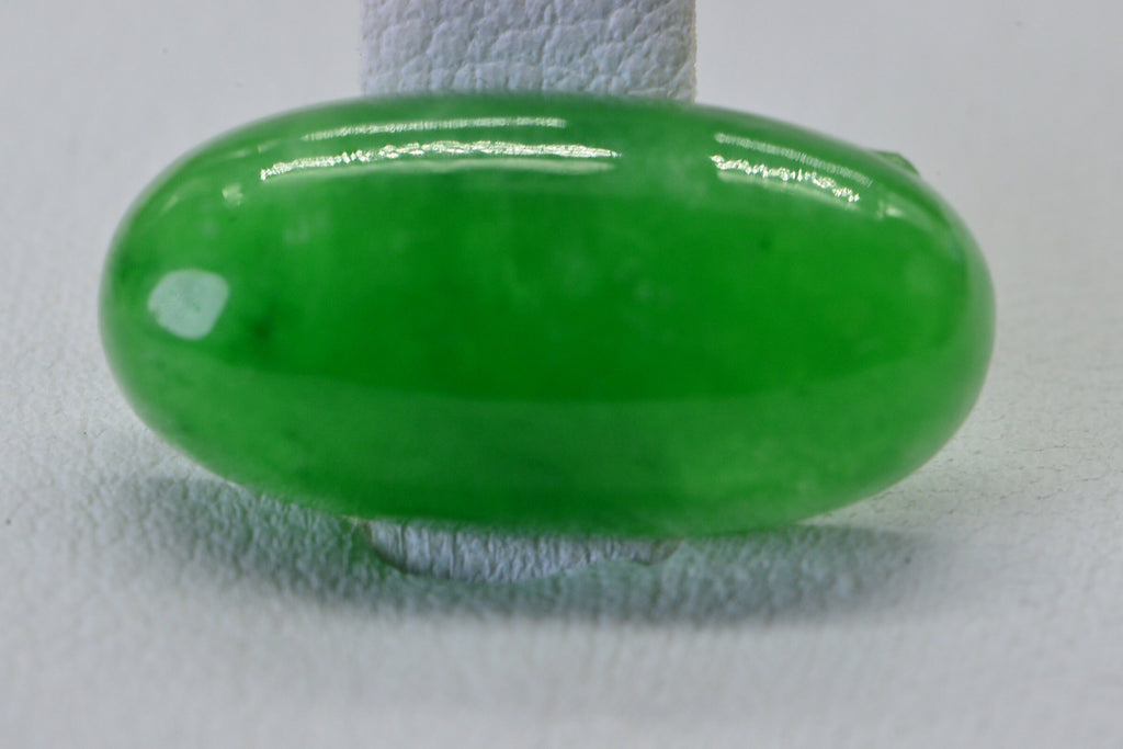Burmese Green Jade Long Oval Smooth  Cabocho20X10mm