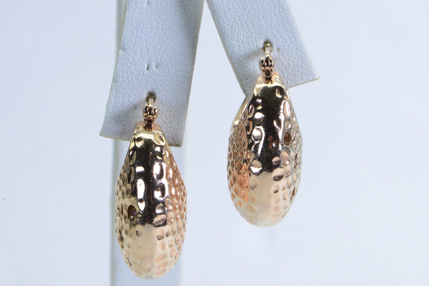 Vintage Rose Gold Basket Earrings: Natural Citrine, 925 Sterling Silver