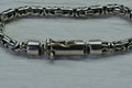 Vintage Sterling Silver Byzantine Bracelet: Heavy Italian Chain, 6 Inch