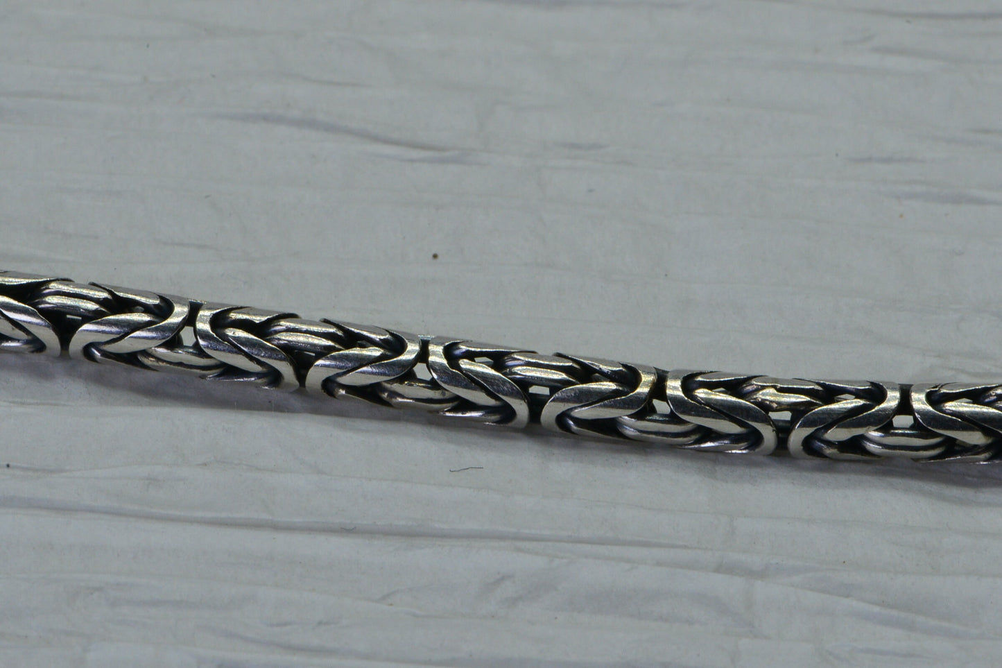 Vintage Sterling Silver Byzantine Bracelet: Heavy Italian Chain, 6 Inch