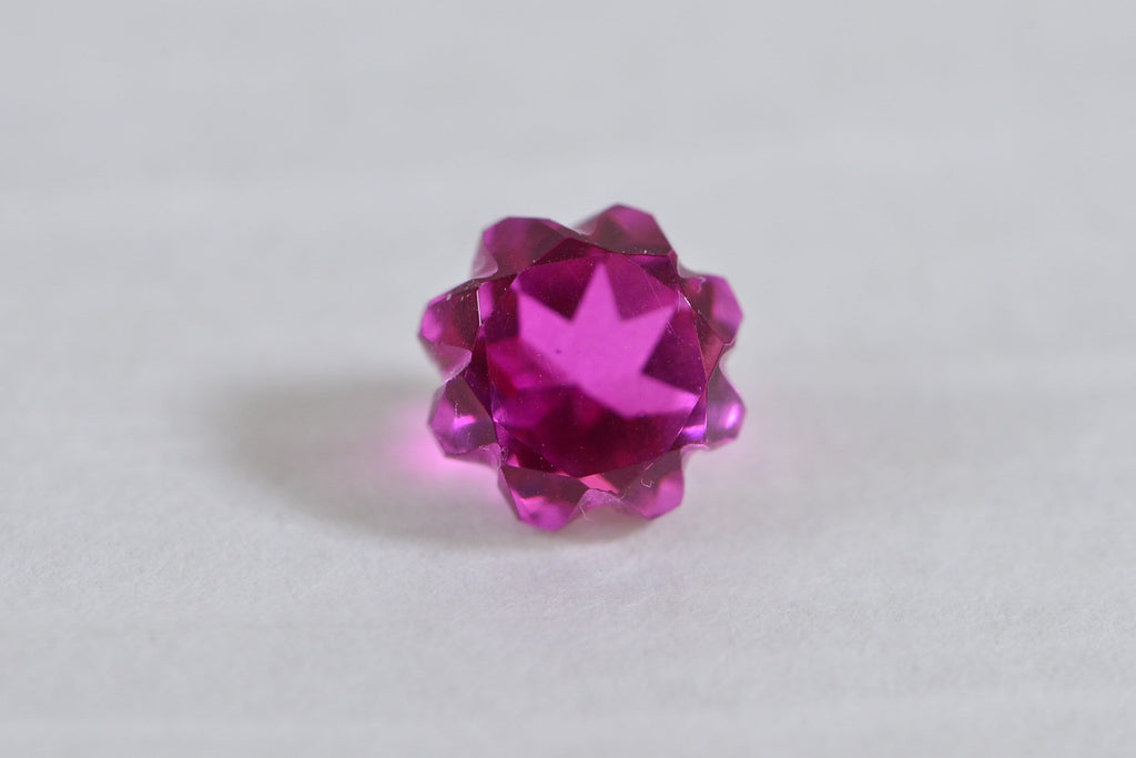 10mm Bi  Color  Tourmaline Doublet Quartz Rose Cutting Gemstone Hot Orange Pink gemstone