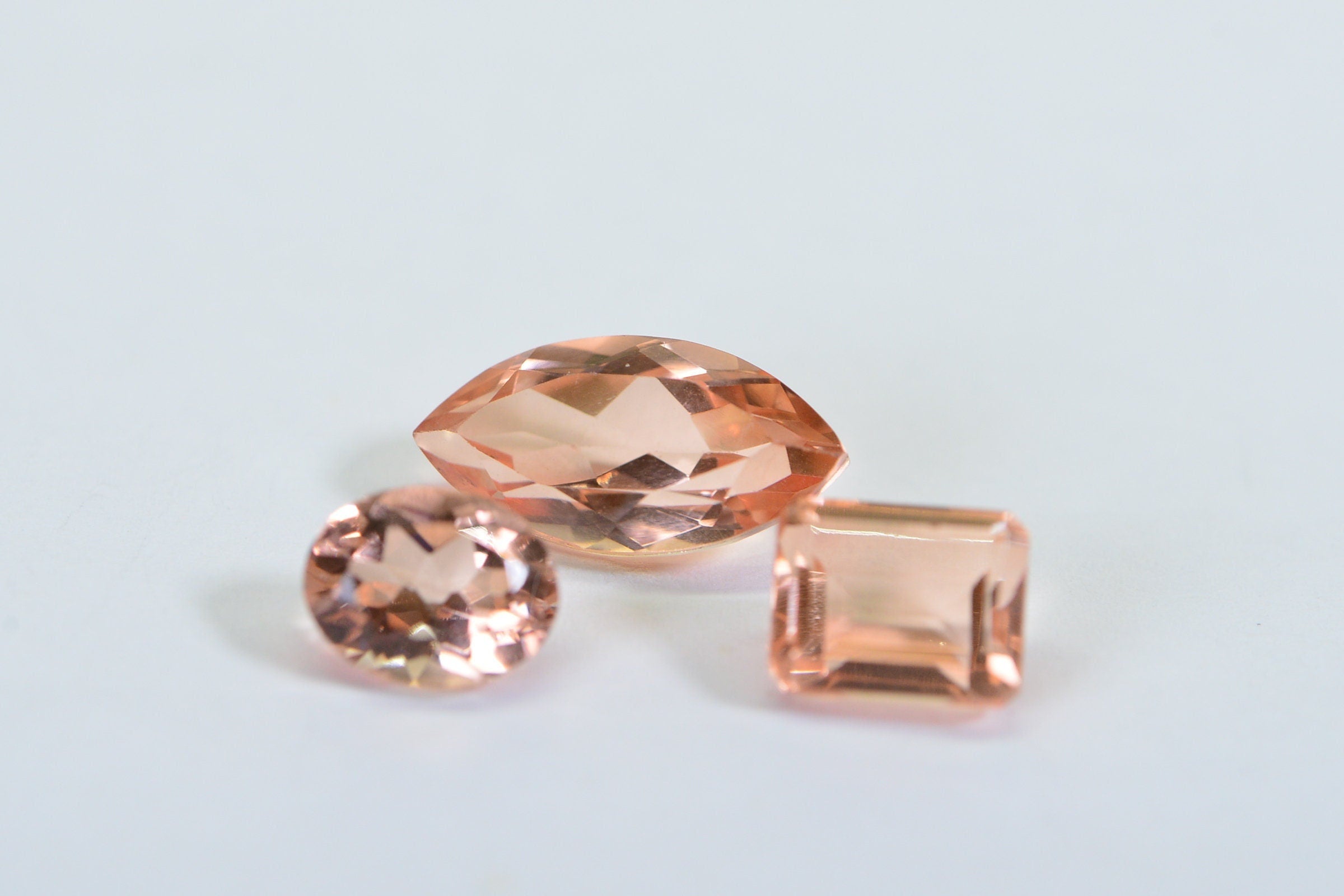 Morganite Doublet Quartz  Faceted Marquise  Cabochon Loose Gems Multi size Morganite Gemstone