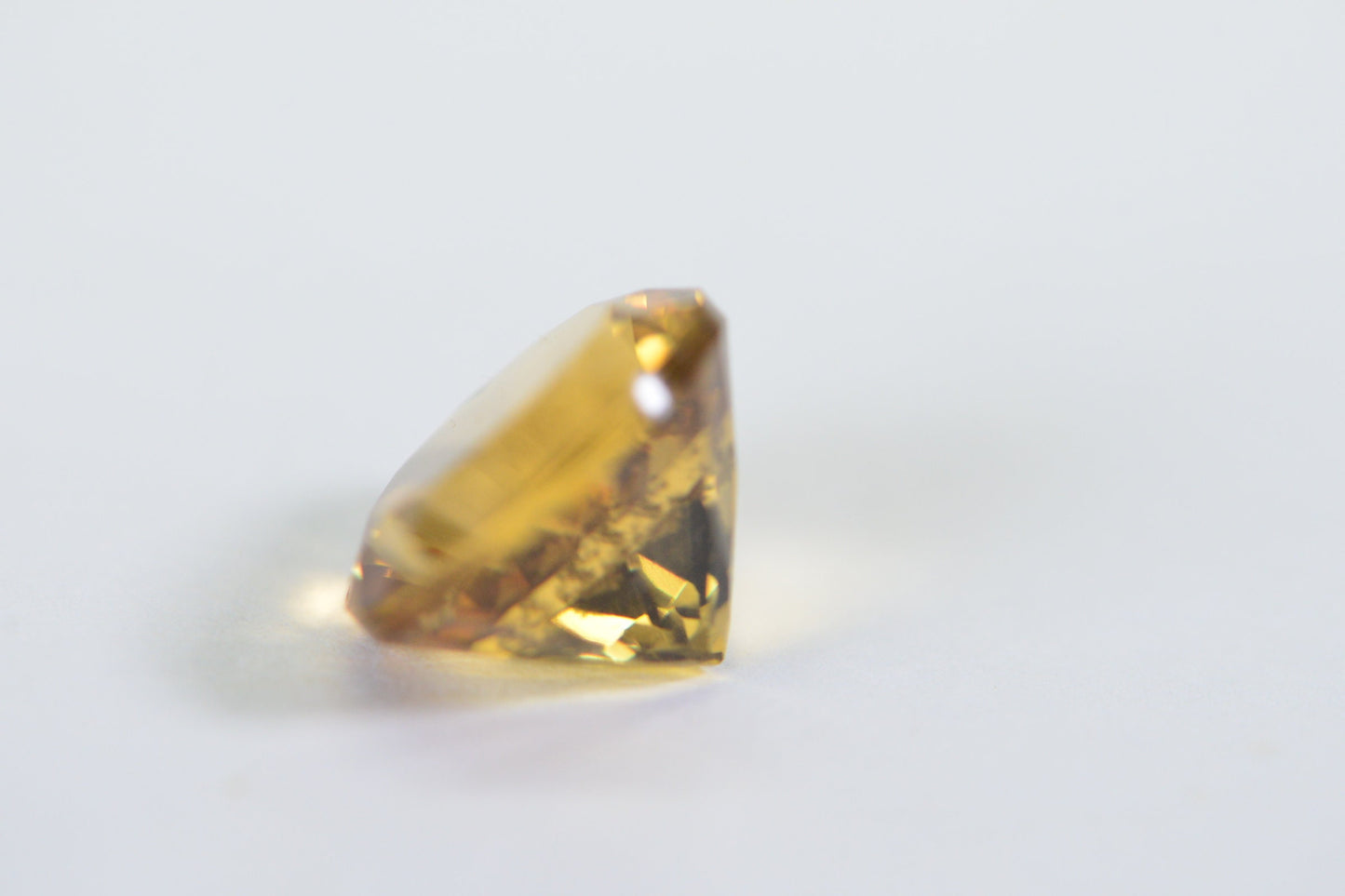 10mm Natural Citrine Round Facet Cabochon For Ring Birthstone November