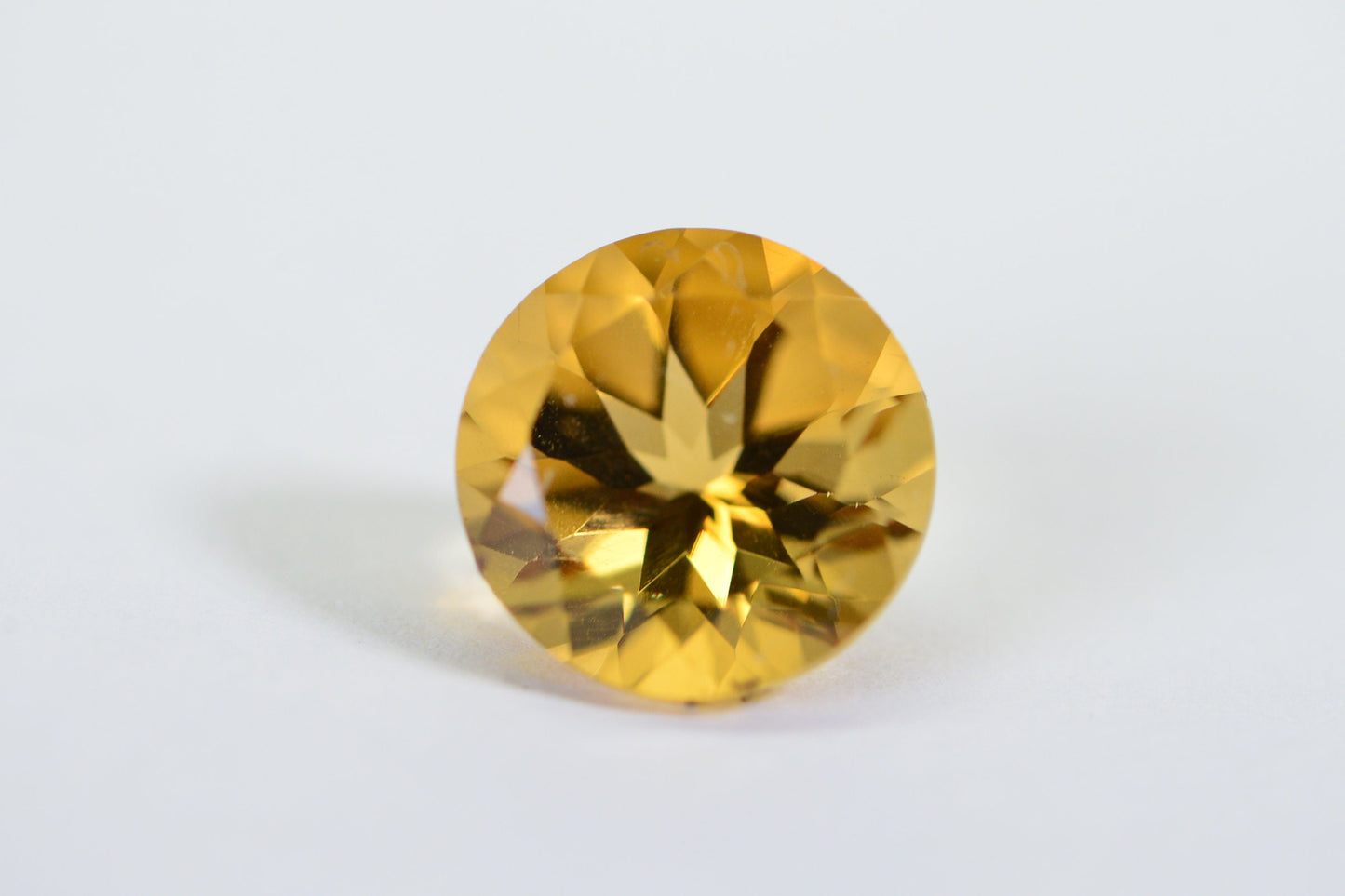 10mm Natural Citrine Round Facet Cabochon For Ring Birthstone November