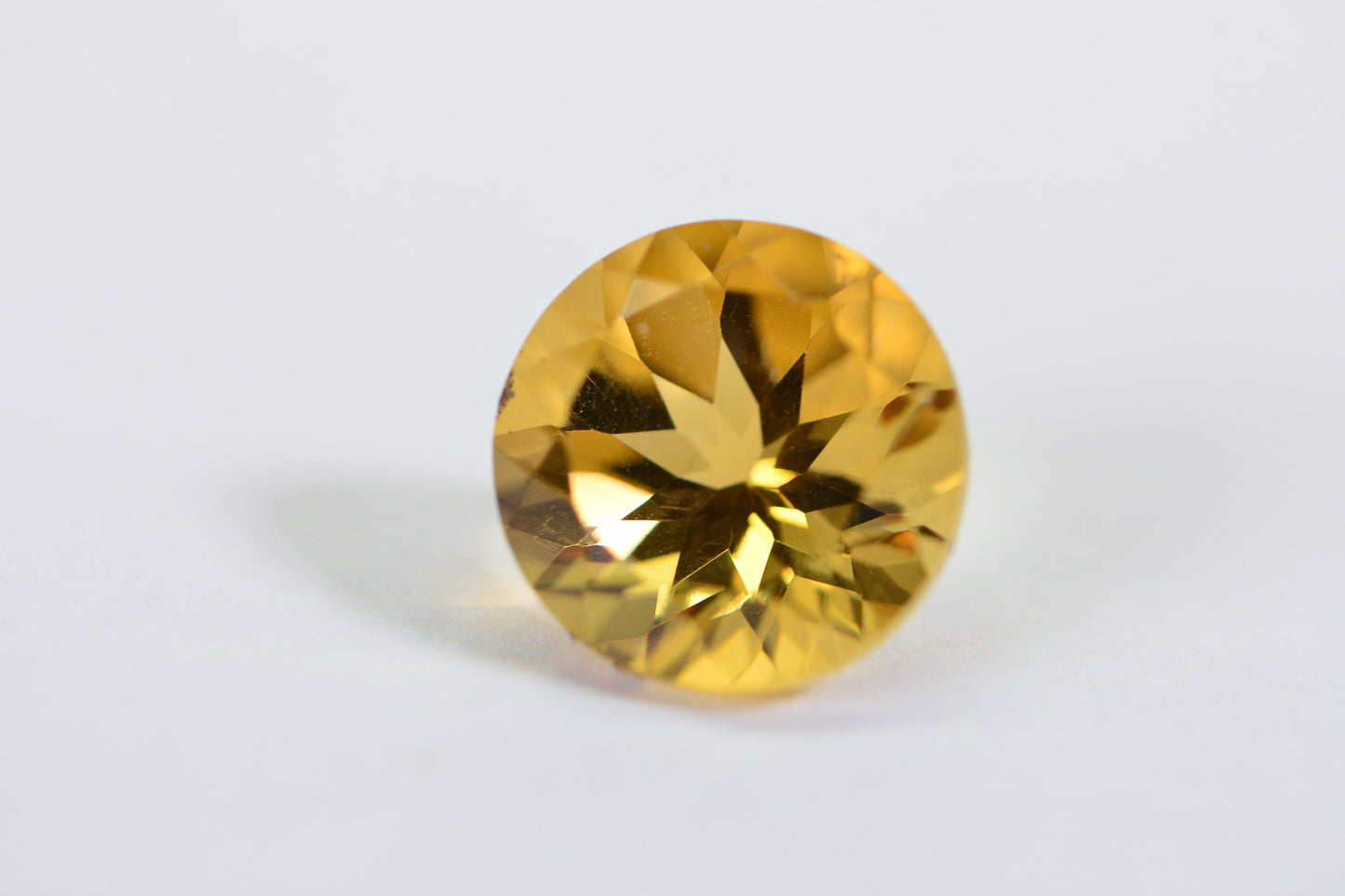10mm Natural Citrine Round Facet Cabochon For Ring Birthstone November