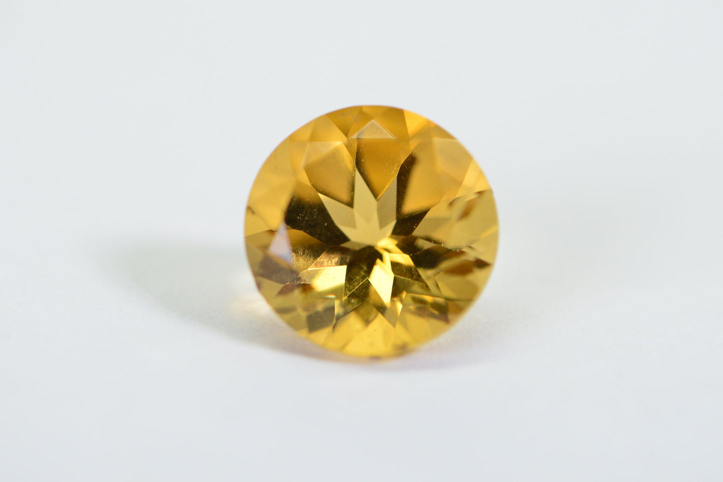 10mm Natural Citrine Round Facet Cabochon For Ring Birthstone November