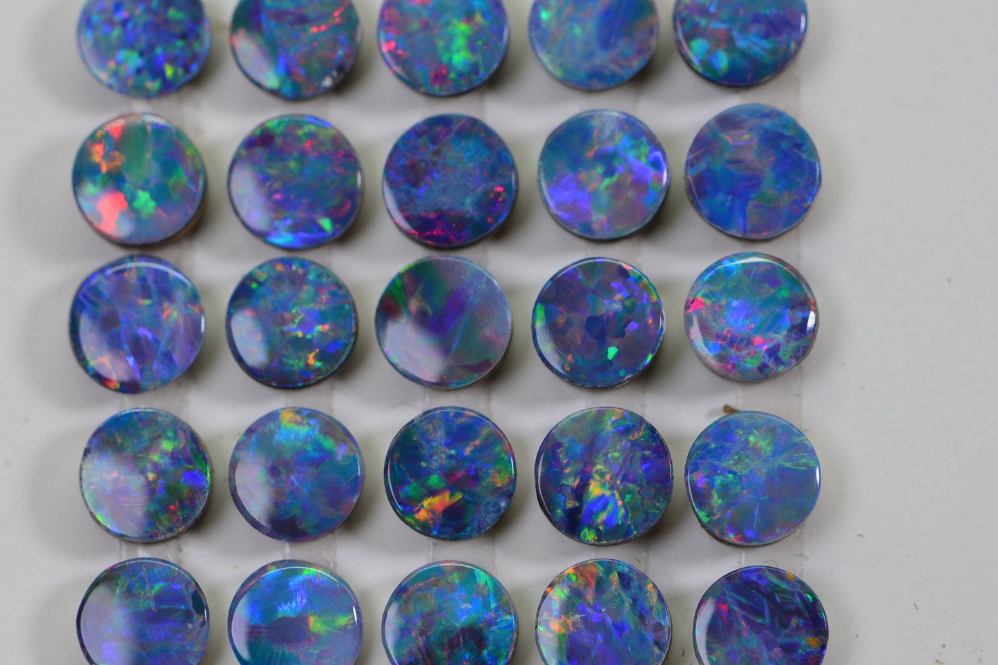 AAA Australian Black Opal Cabochon: Multi-Color Gemstone, 4mm Round