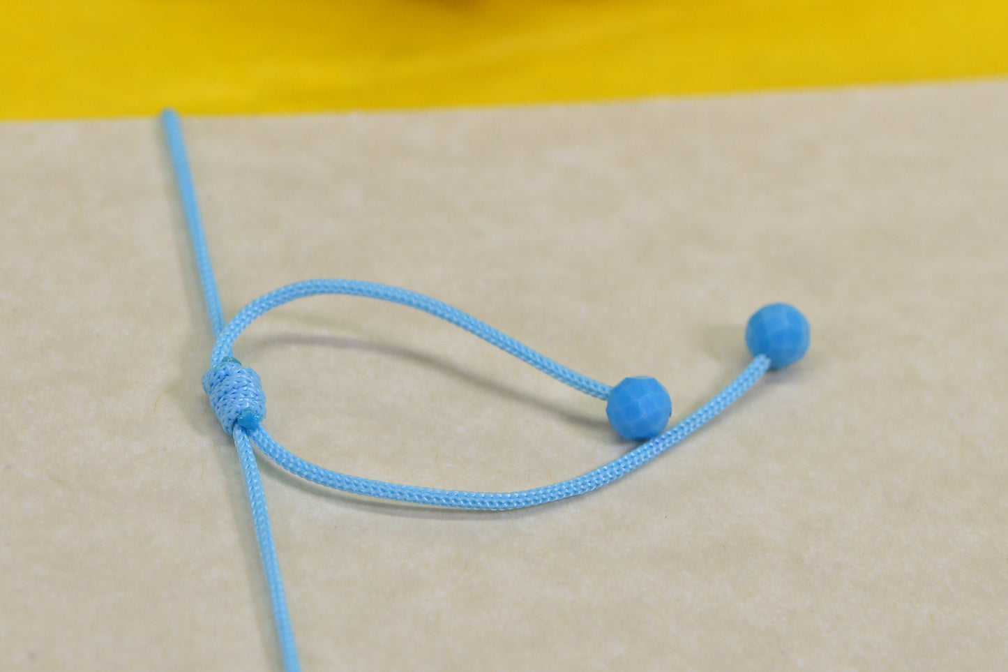 Blue Turquoise Beaded Macrame Bracelet: Adjustable Boho Anklet