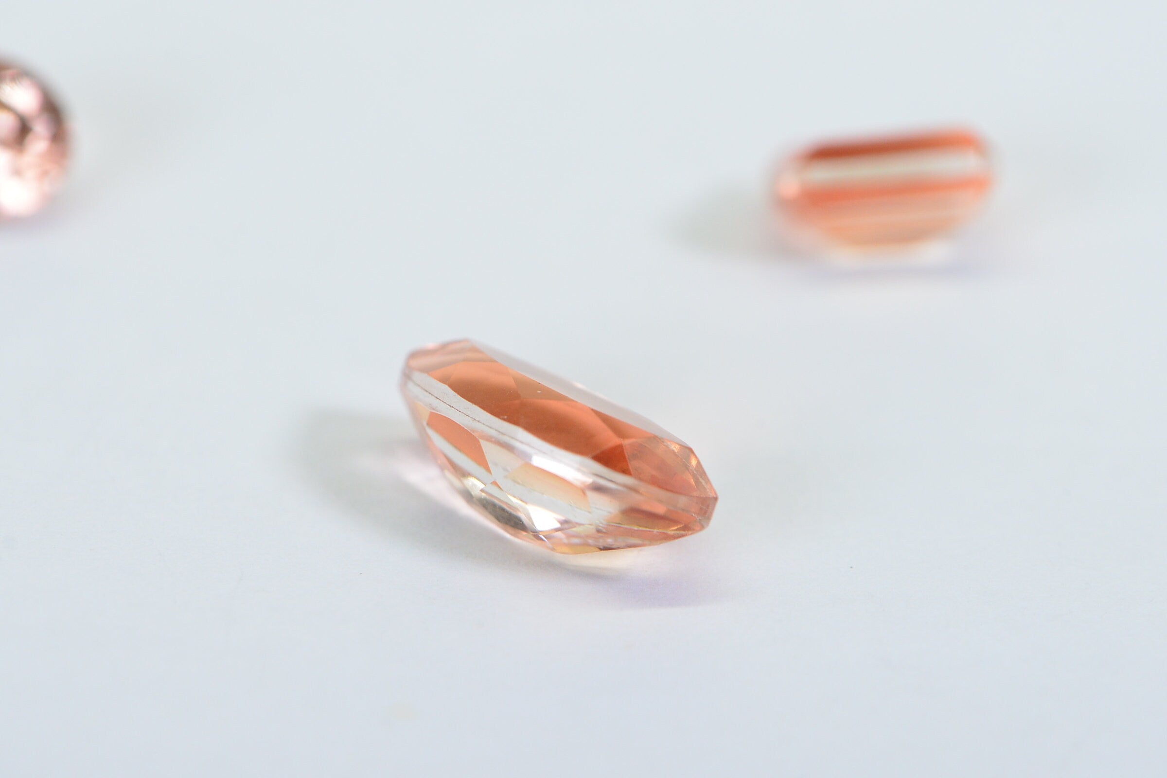 Morganite Doublet Quartz  Faceted Marquise  Cabochon Loose Gems Multi size Morganite Gemstone