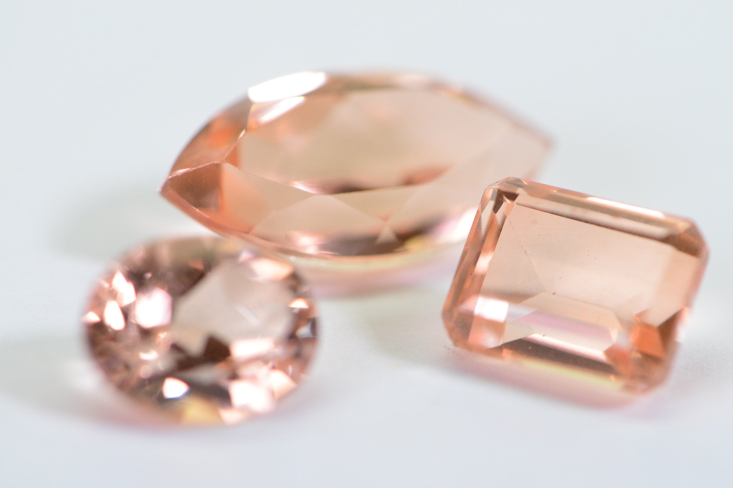 Morganite Doublet Quartz  Faceted Marquise  Cabochon Loose Gems Multi size Morganite Gemstone
