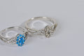 Sterling Silver Halo Ring Setting: Oval Cut, 4-Prong, Size 8