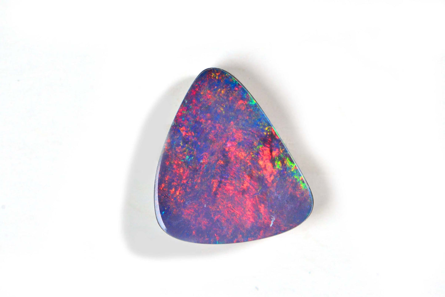 2.9ct Australian Black Opal Doublet: Metallic Rainbow Gemstone Cabochon