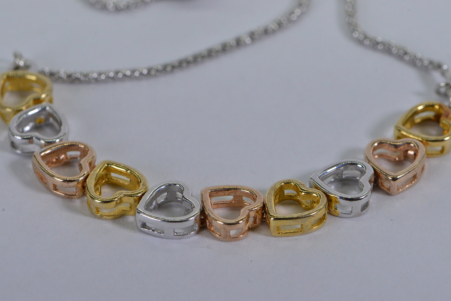 Multi-Color Heart Bolo Bracelet: 14K Gold Plated Sterling Silver