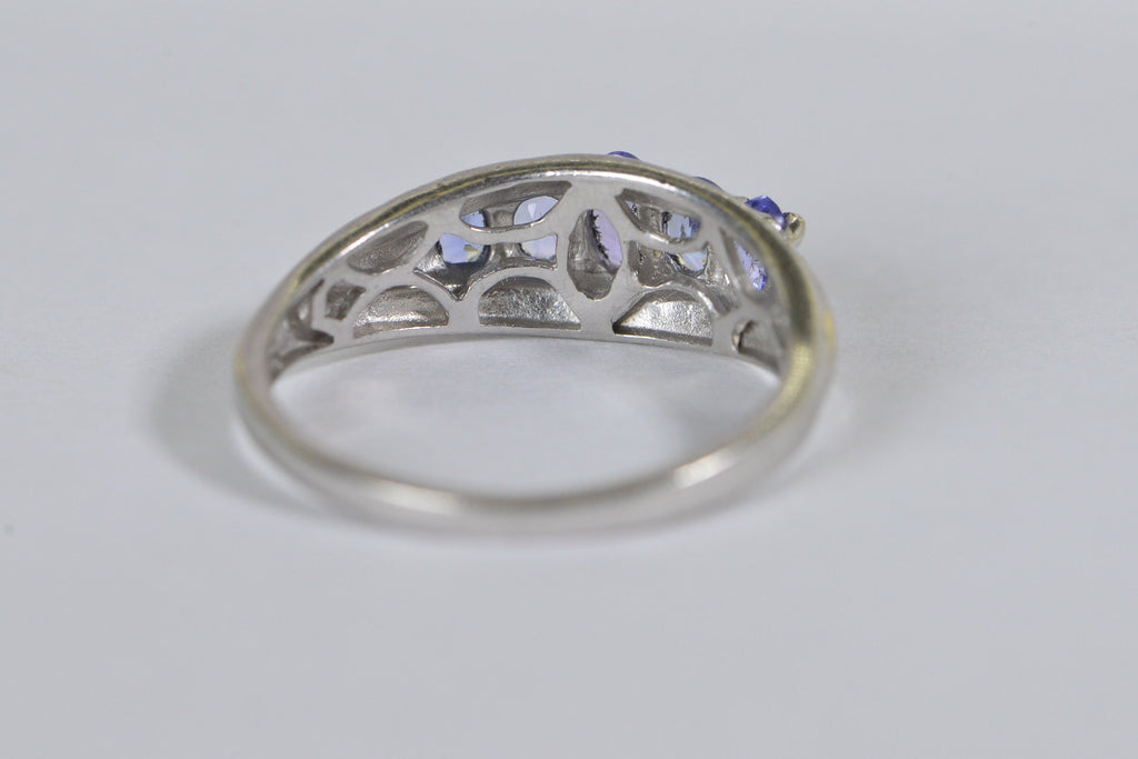 Genuine Tanzanite Sterling Silver Ring: December Birthstone