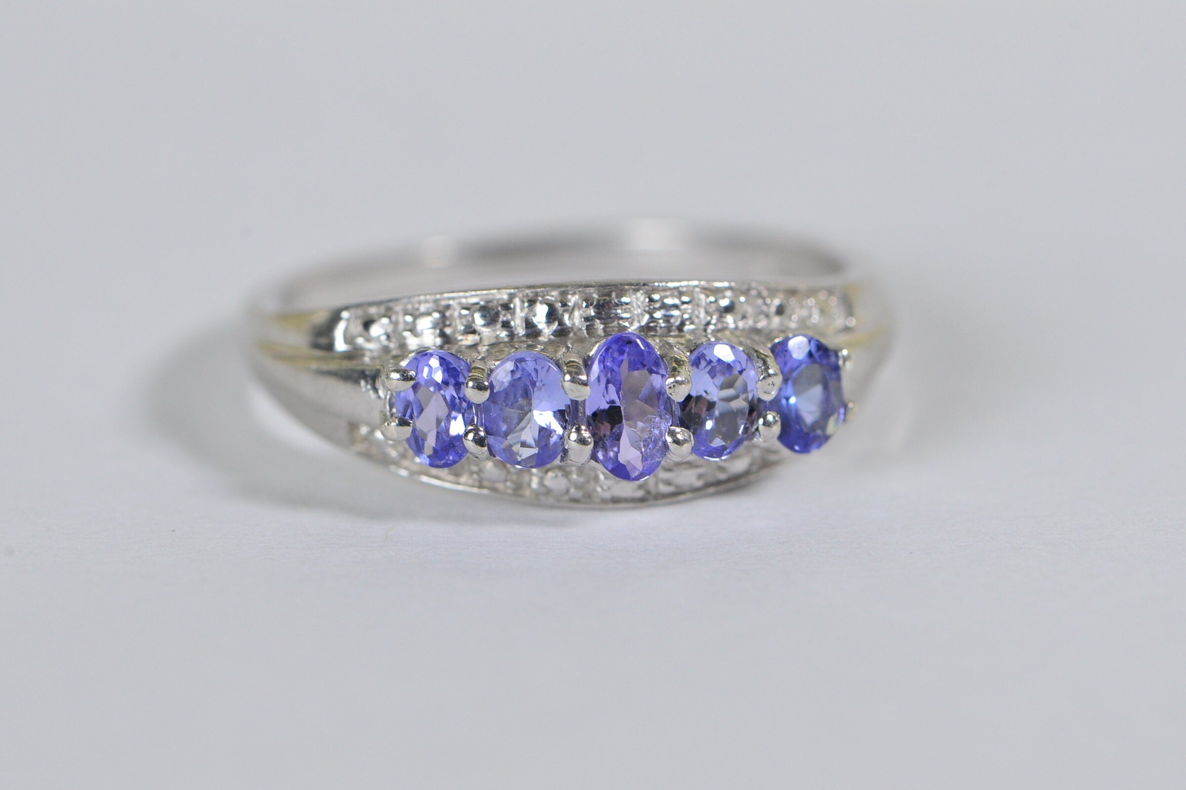 Genuine Tanzanite Sterling Silver Ring: December Birthstone