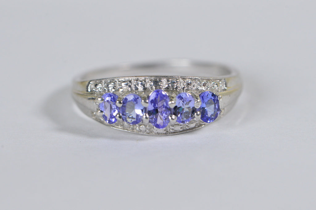 Genuine Tanzanite Sterling Silver Ring: December Birthstone