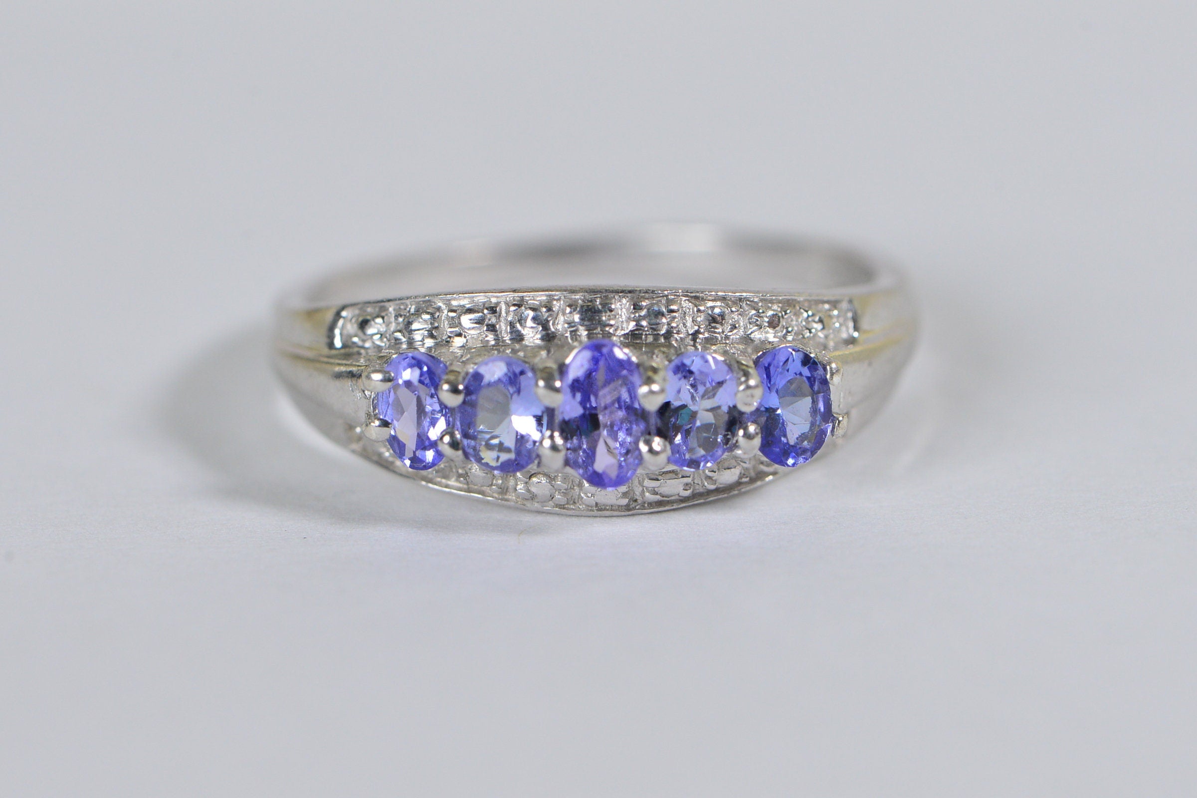 Genuine Tanzanite Sterling Silver Ring: December Birthstone