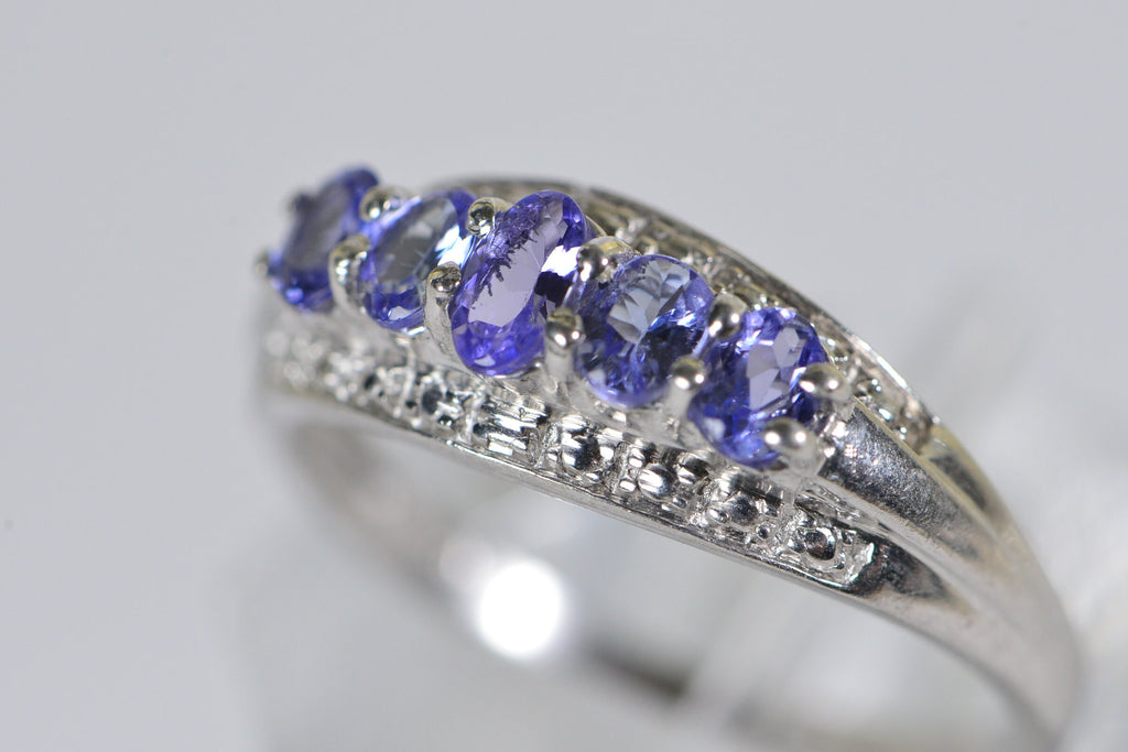 Genuine Tanzanite Sterling Silver Ring: December Birthstone