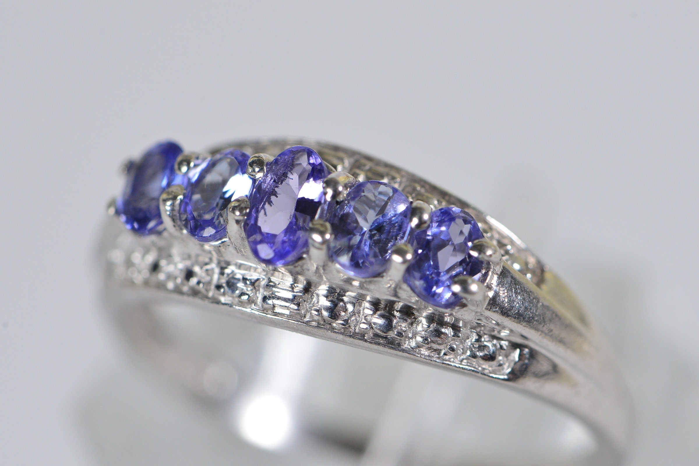 Genuine Tanzanite Sterling Silver Ring: December Birthstone
