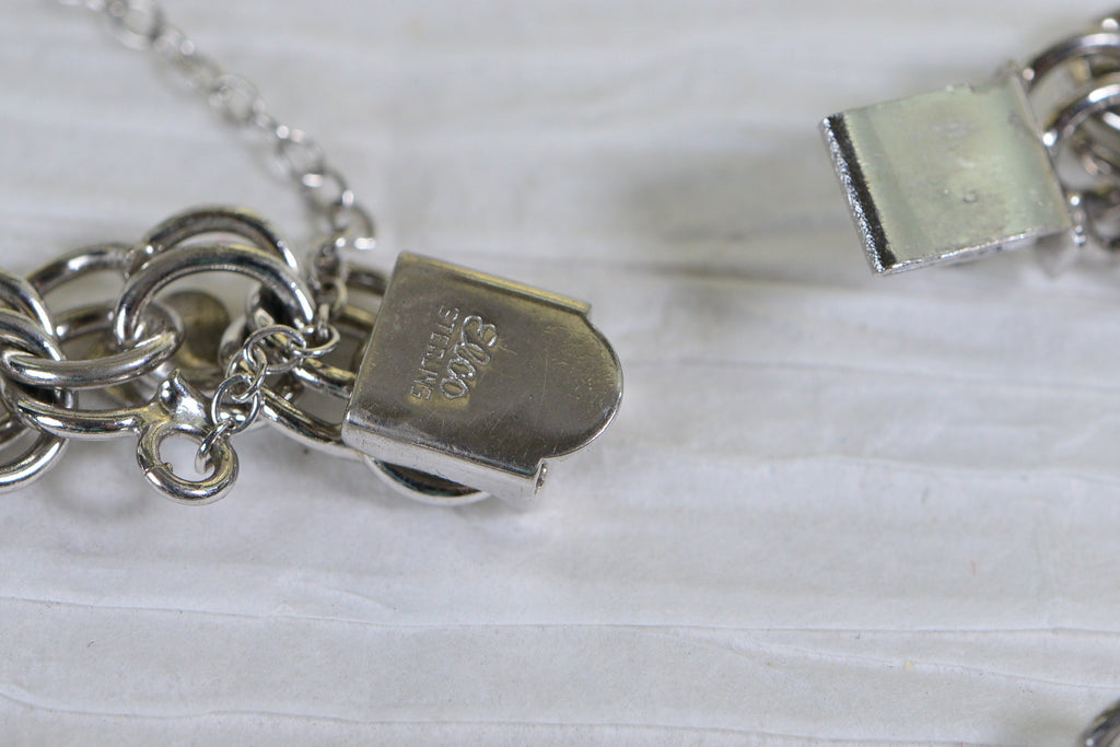 Bismarck Sterling Silver Bracelet - Vintage Heavy Chain Bracelet