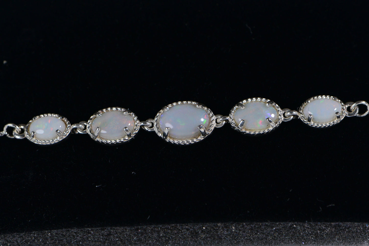 Australian Opal Bracelet: Sterling Silver Bolo, Genuine Gemstone