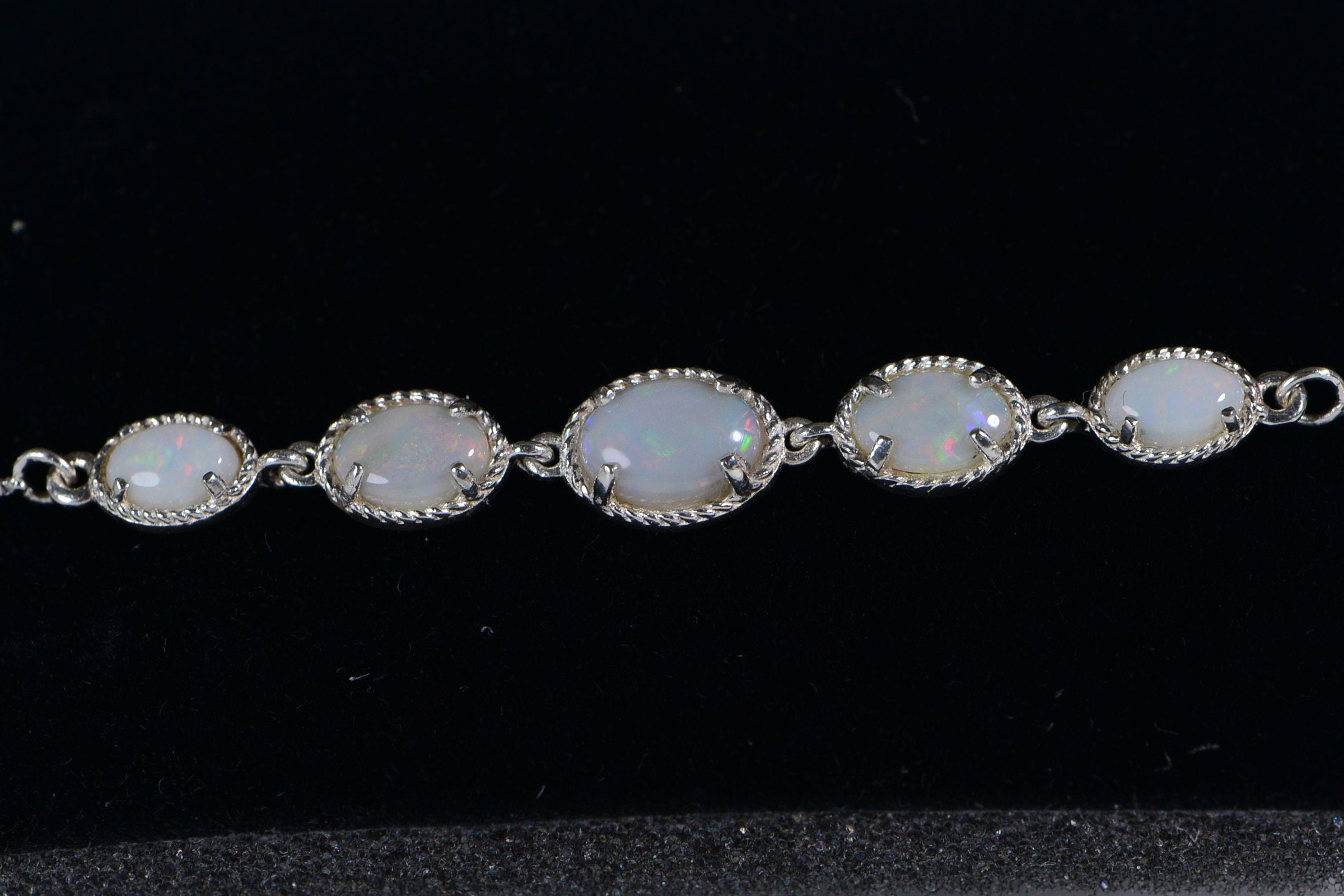 Australian Opal Bracelet: Sterling Silver Bolo, Genuine Gemstone