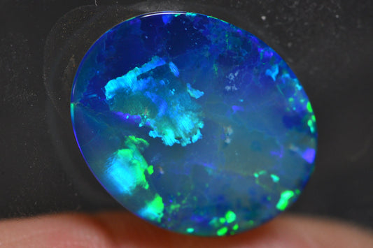 Australian Black Opal Doublet 19X15mm Oval Cabochon 6.73CT