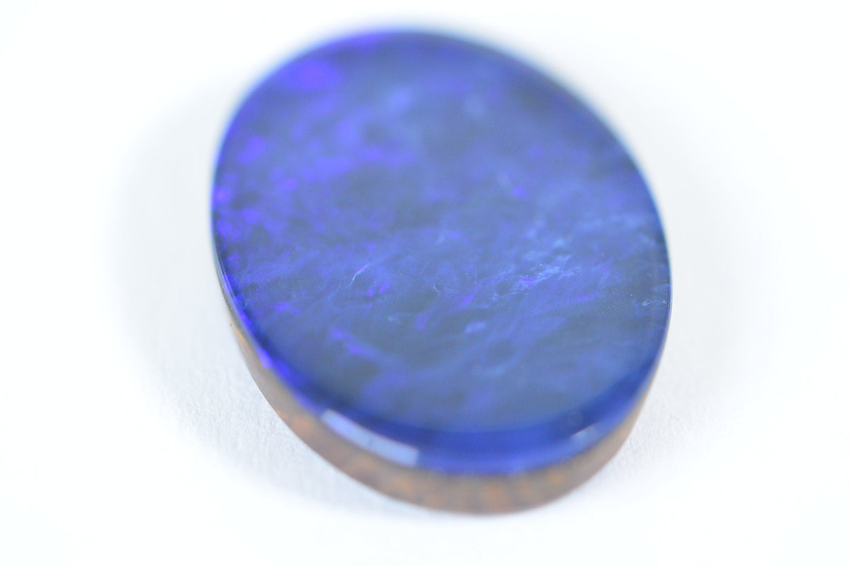 Australian Black Opal Natural Gemstone Cabochons Bright Blue Doublet Boulder Oval 20X14mm