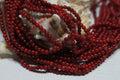 Cranberry Red Coral Round Beads 6mm - 16" Strand