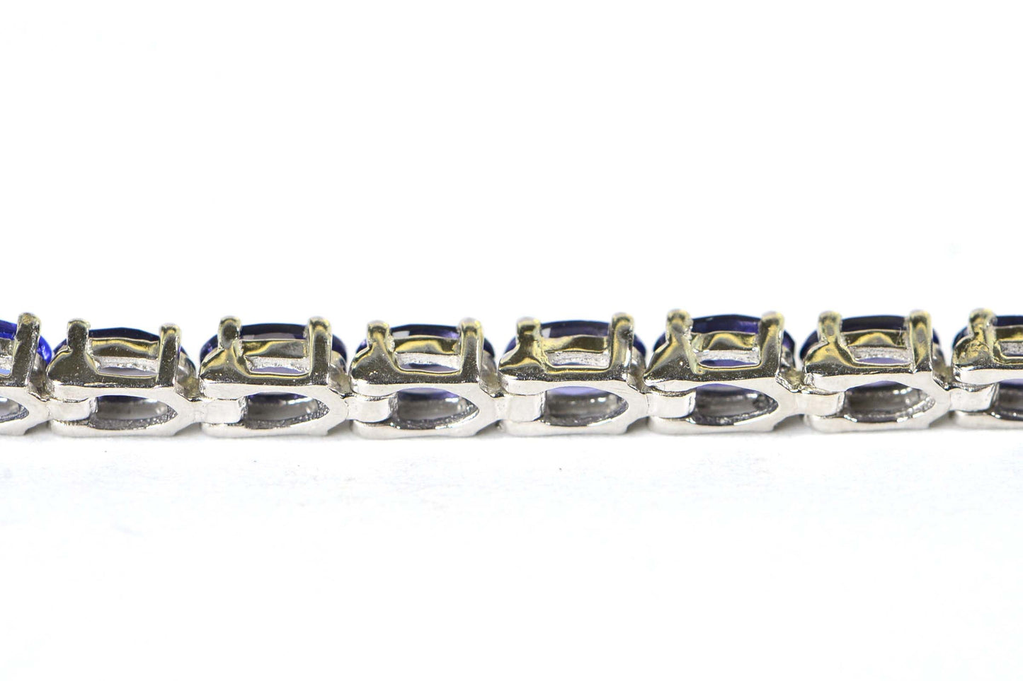 Vintage Tanzanite Sterling Silver Tennis Bracelet, December Birthstone