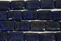 Lapis Lazuli with Pyrite Gemstone Beads: Royal Blue Rectangle Cabochons (10 pcs)