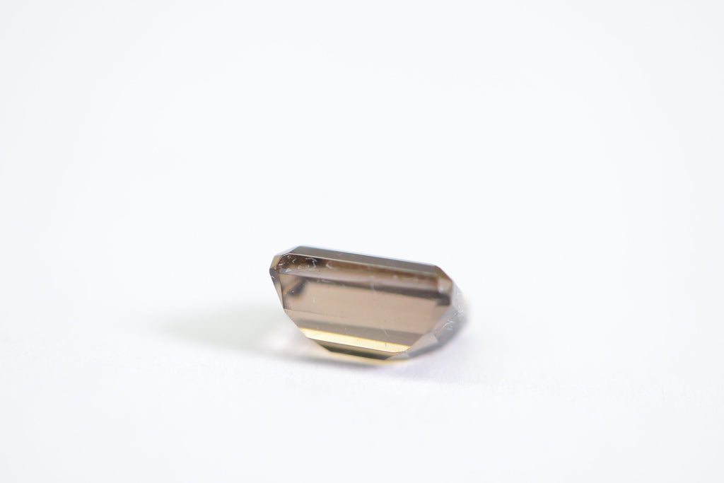 7x5mm Faceted Smoky Quartz Gemstone: 1.25ct Rectangle Emerald Cut Crystal