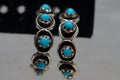 Sleeping Beauty Turquoise Earrings 21x5.3mm Natural Gemstone Jewelry Sterling Silver Earrings