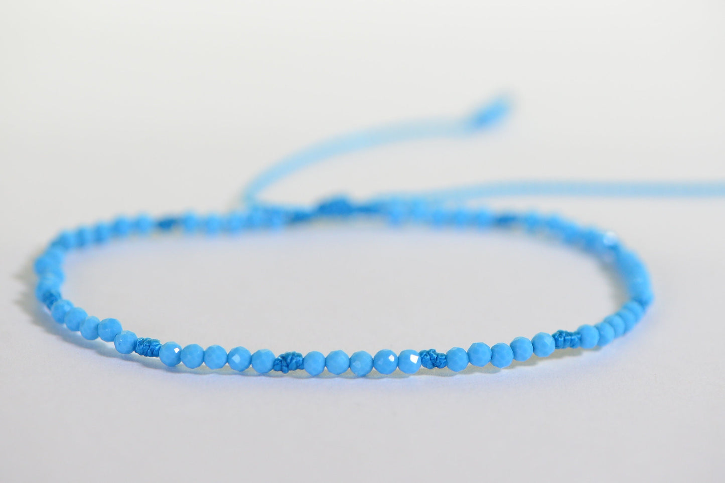 Sleeping Beauty Turquoise Bracelet: Knotted Adjustable Gemstone