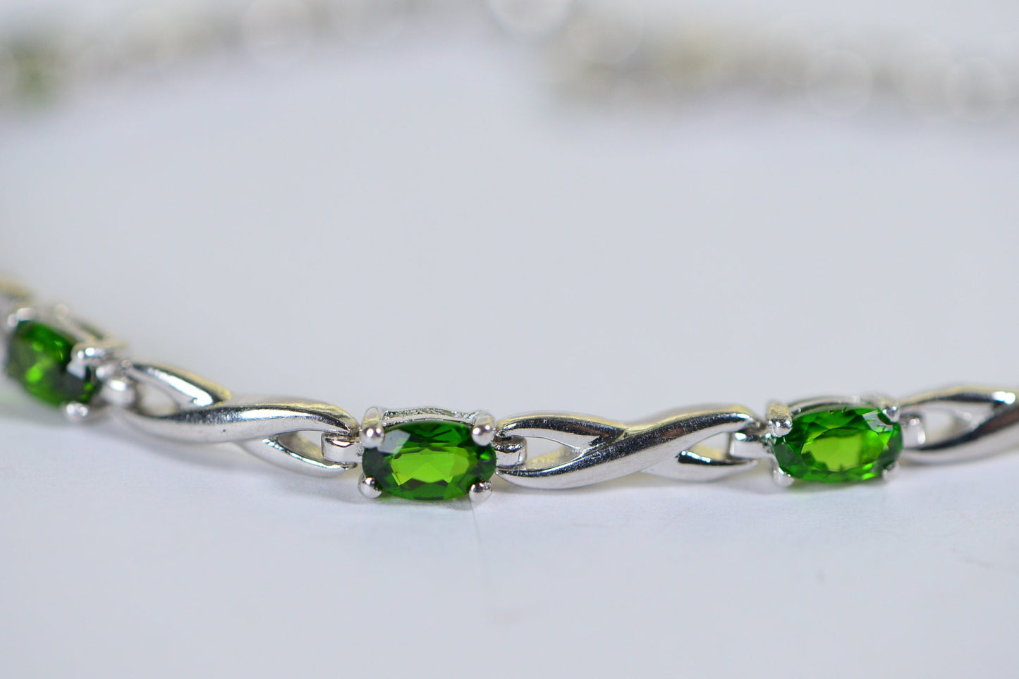 Zultanite Turkizite Sterling Silver Bracelet: Gemstone Infinity Style