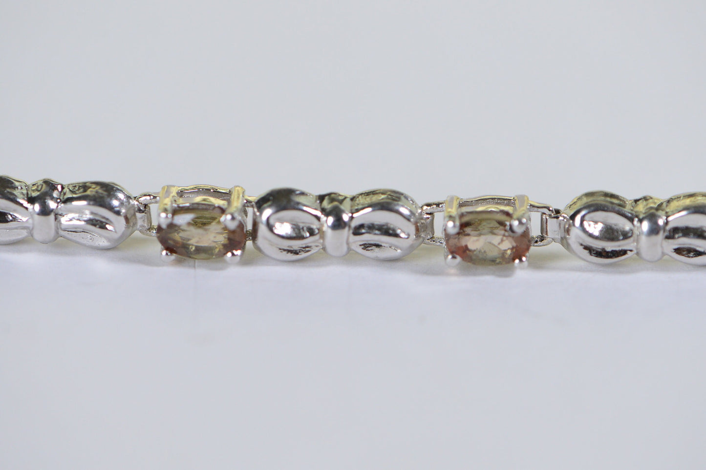 Diaspore Zultanite Sterling Silver Bow Bracelet: 7.5 Inch Tennis Bracelet
