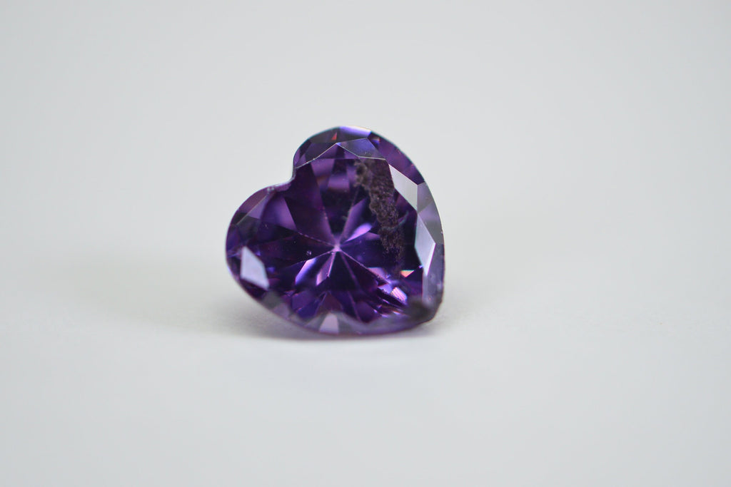 Purple Diamond Heart Crystal