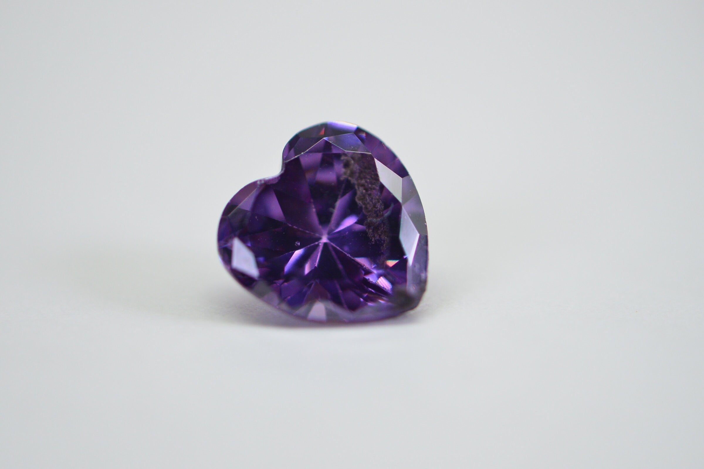 Purple Diamond Heart Crystal